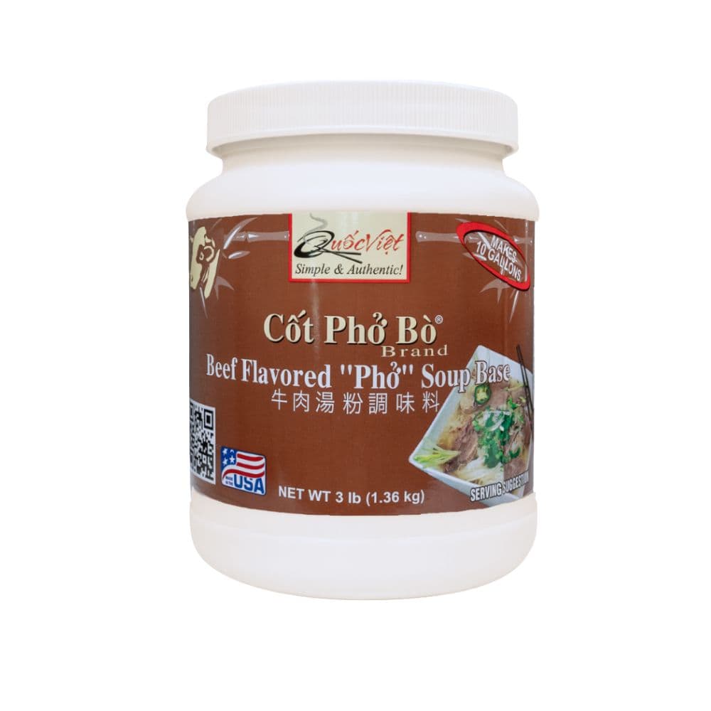  Cốt Phở Bò® Brand (Beef Flavored "Pho" Soup Base) - 3-lb Jar