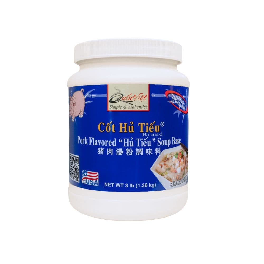 Cốt Hủ Tiếu® Brand (Pork Flavored "Hu Tieu" Soup Base) - 3-lb Jar