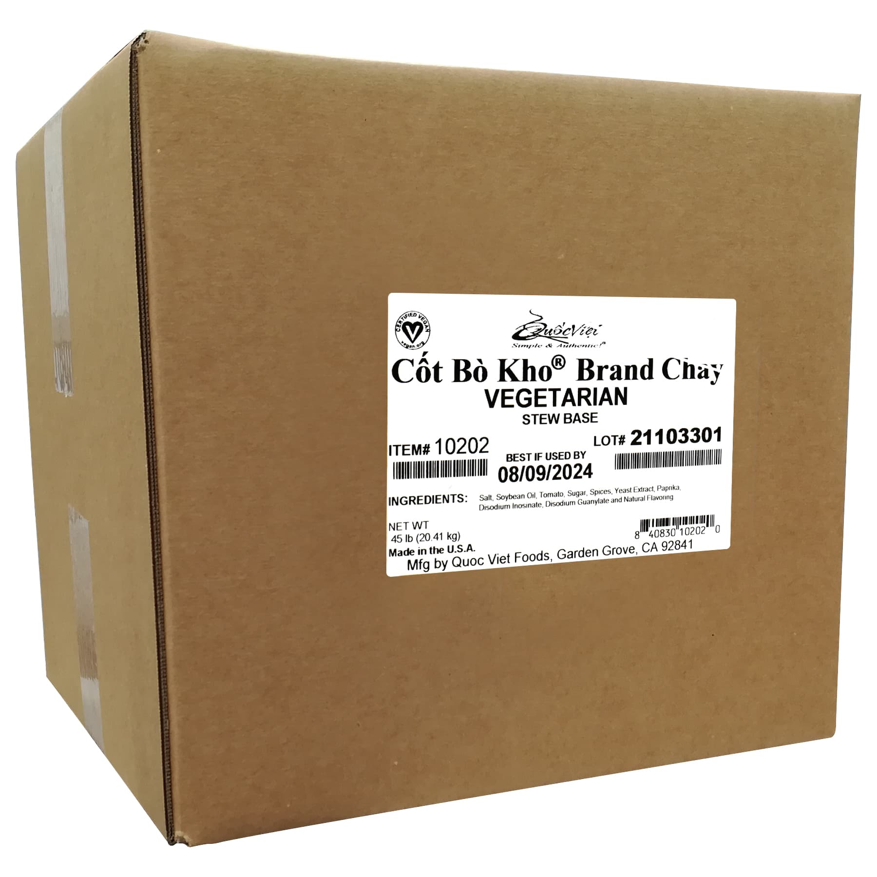  Cốt Bò Kho® Chay Brand (Vegetarian Stew Base) - 45-lb Box