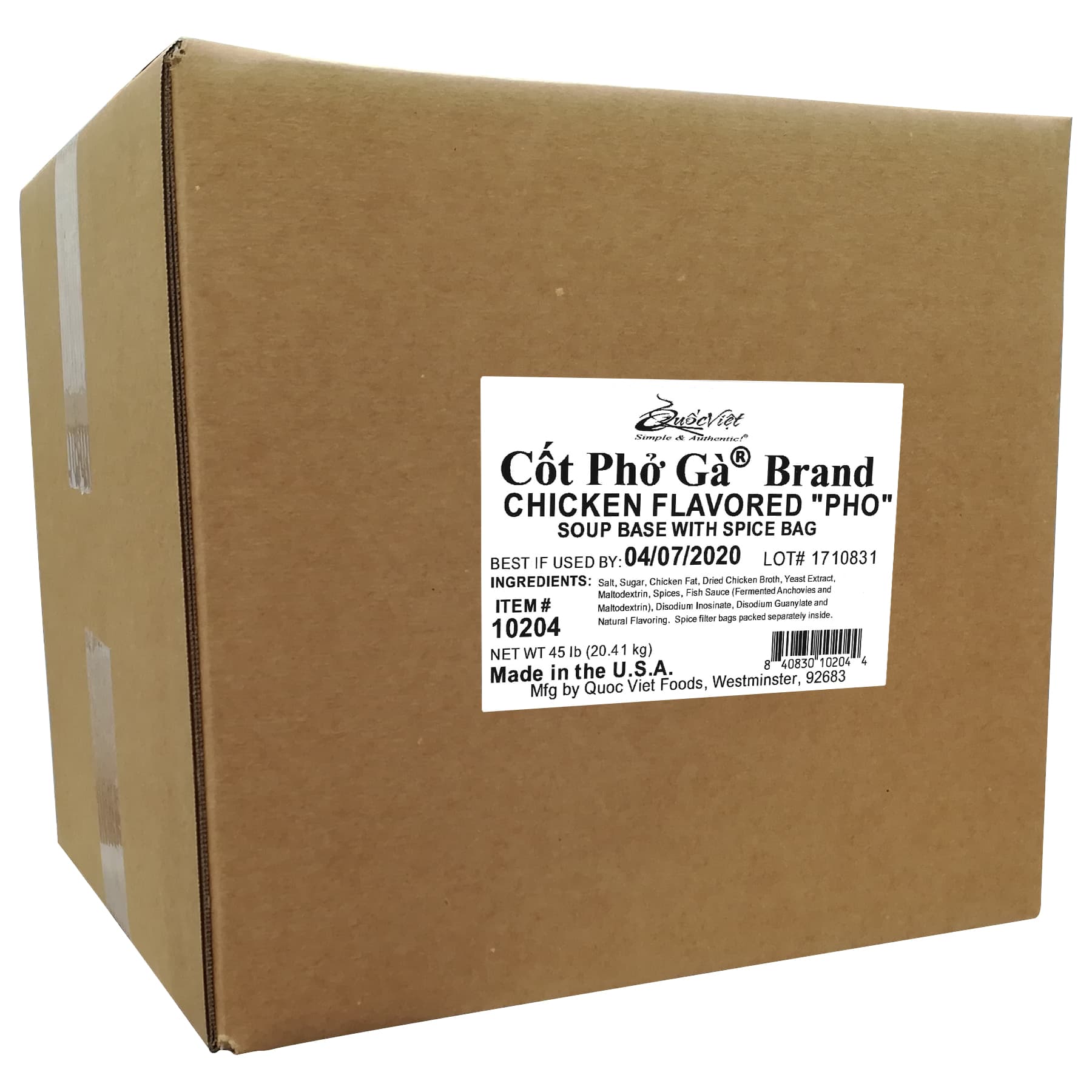 Cốt Phở Gà® Brand (Chicken Flavored "Pho" Soup Base) - 45-lb Box