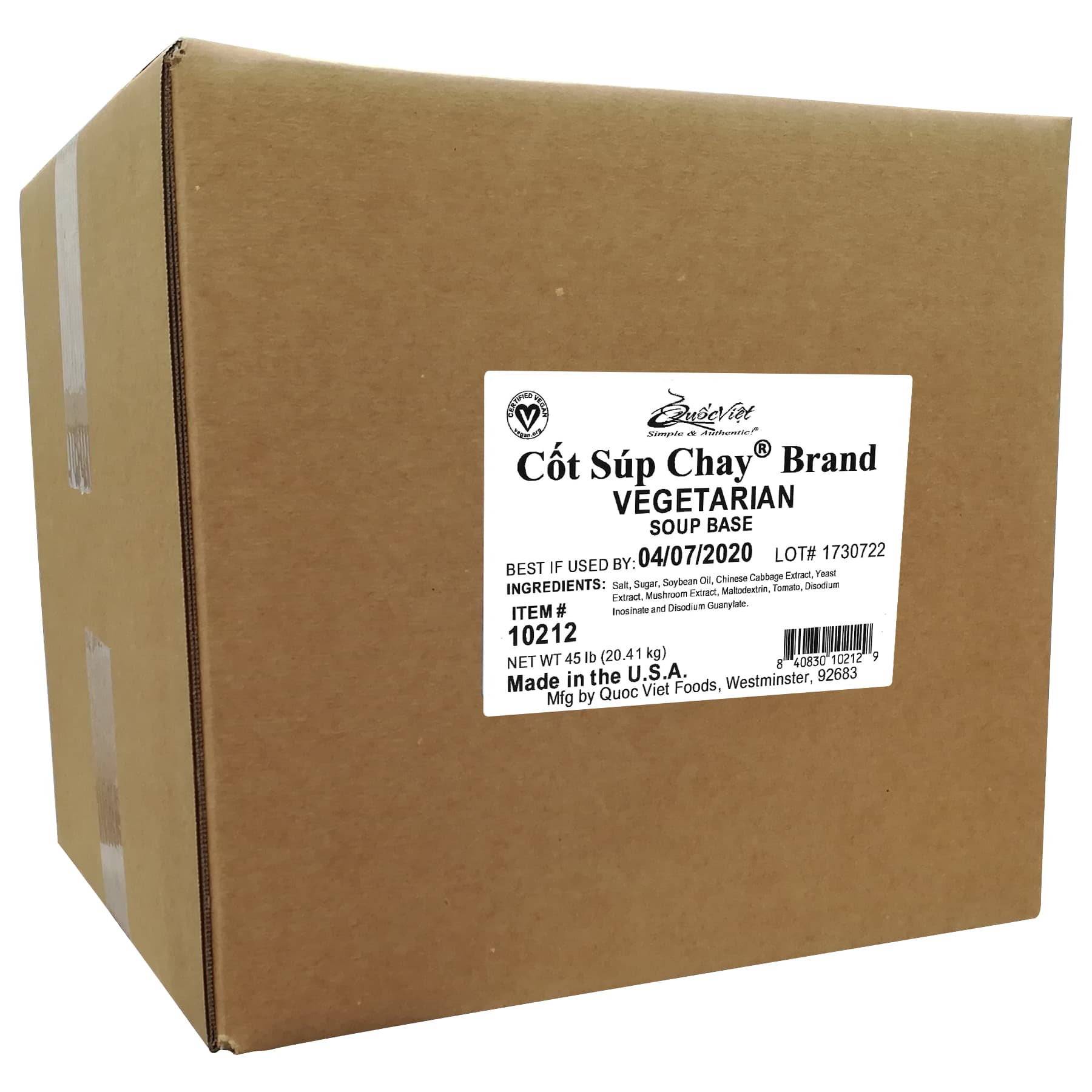 Cốt Súp Chay® Brand (Vegetarian Soup Base) - 45-lb Box