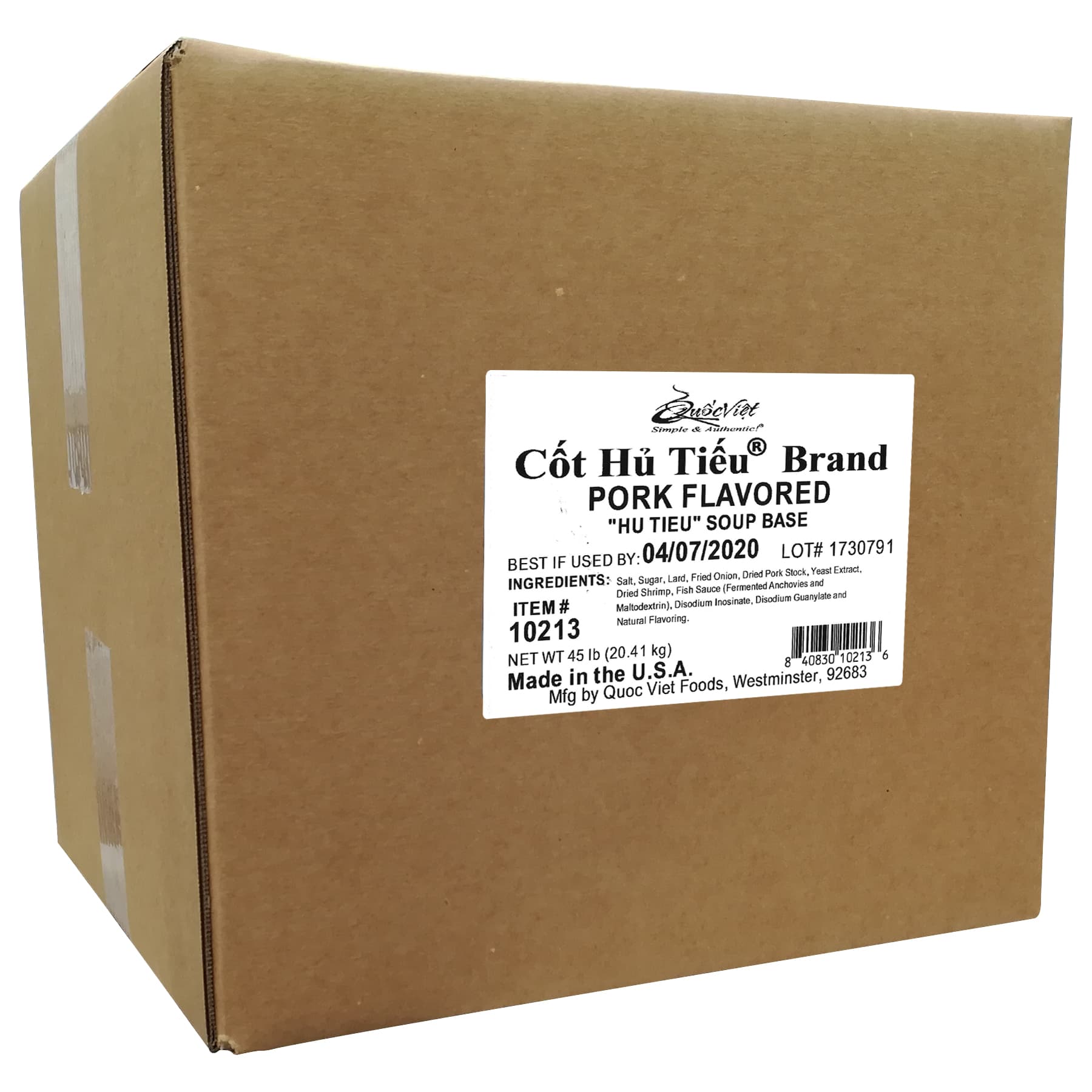 Cốt Hủ Tiếu® Brand (Pork Flavored "Hu Tieu" Soup Base) - 45-lb Box
