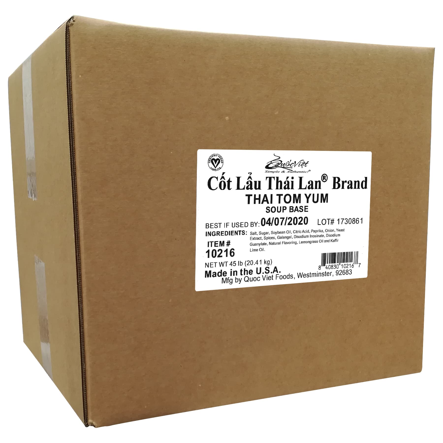  Cốt Lẩu Thái Lan® Brand (Thai Tom Yum Soup Base) - 45-lb Box