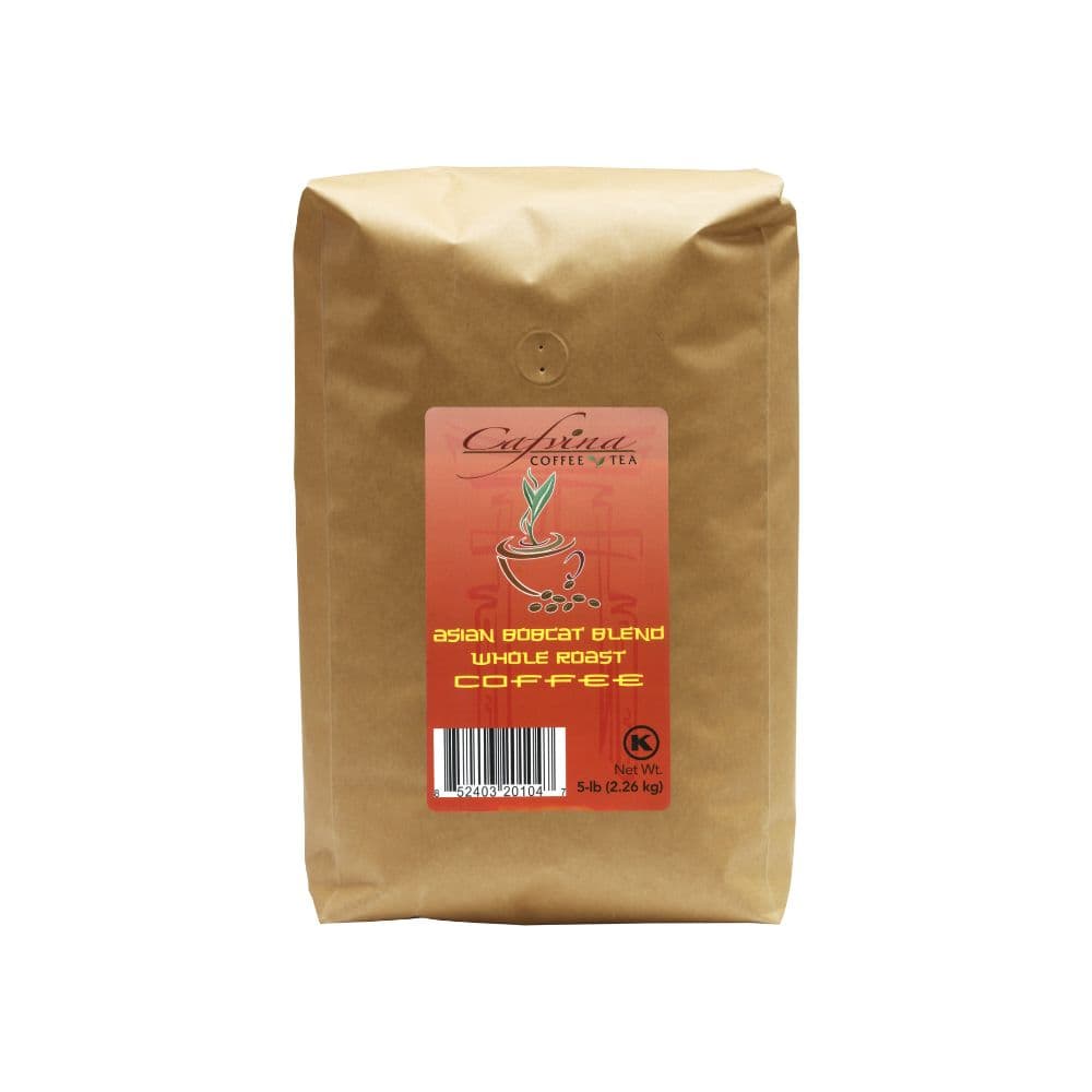 Asian Bobcat Brand Coffee - 5-lb Bag (Whole)